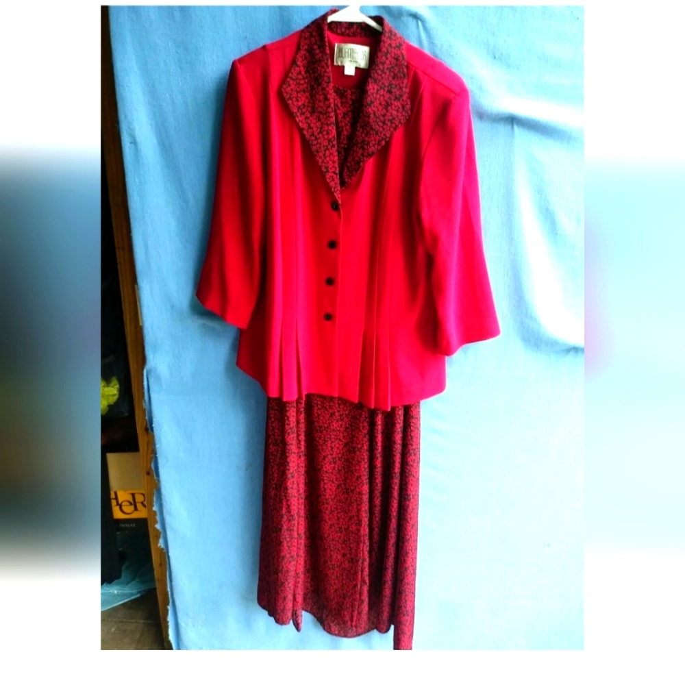 Julian Taylor New York Women's Size 12 2 Piece Dress And Blazer Outfit U1